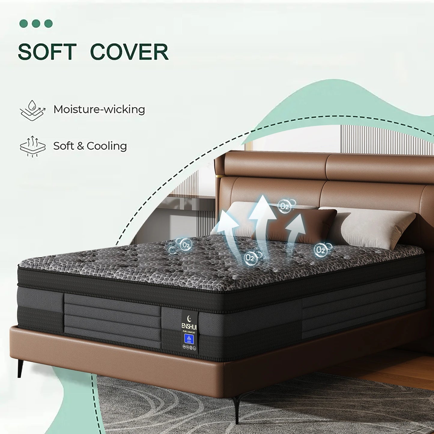 12"Twin Full Queen King Hybrid Mattress For Back Pain Relief Feel, Breathable, CertiPUR-US Certified,In a Box,Motion Isolation